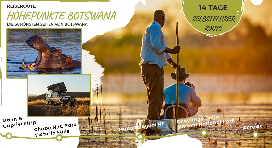 Selbstfahrer-Safari-Touren-4x4-Mietwagen-Botswana-Route-Hohepunkte